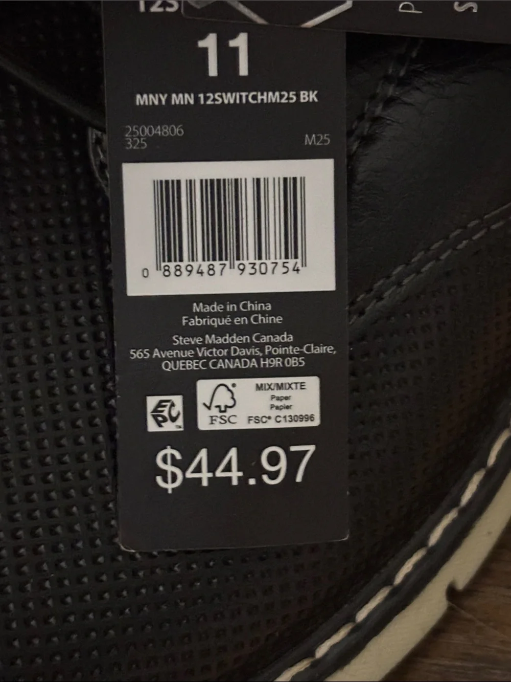 Madden NYC men’s Black Casual Oxford Shoes